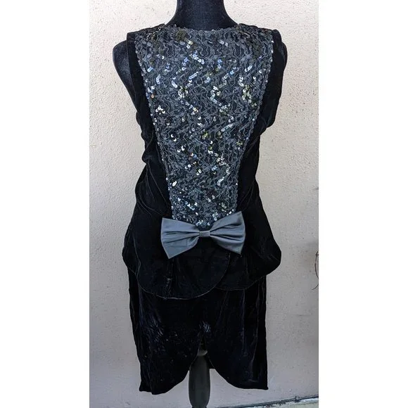 💜✨Black Velvet w/Lace Set - Back View - Picture 2 of 10